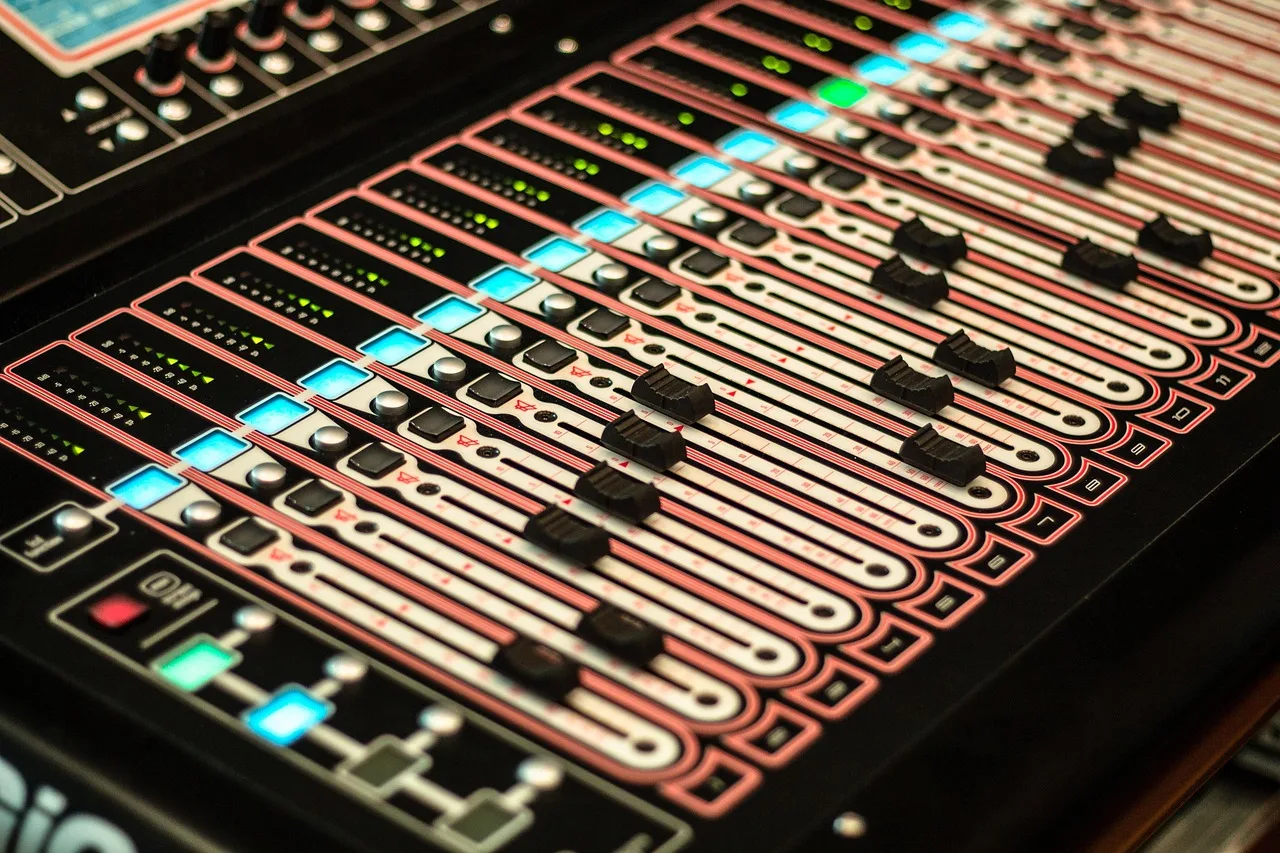 fader, audio mixer, console, music, sound, audio, mixer, mix, controls, equipment, audio equipment. How to hire a podcast editor in Canada: vetting and contract