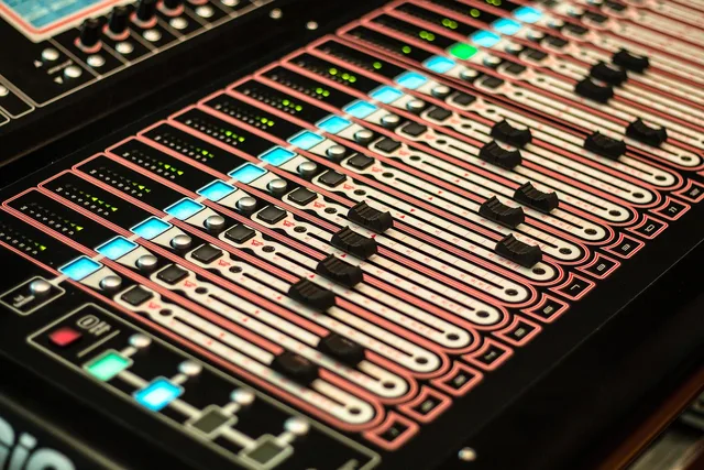 fader, audio mixer, console, music, sound, audio, mixer, mix, controls, equipment, audio equipment. How to hire a podcast editor in Canada: vetting and contract