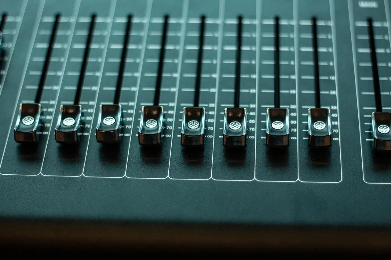 fader, volume control, audio mixer, console, control panel, mixing console, studio mixer, music, sound, audio, device, closeup. How long does podcast episode editing take in the US?