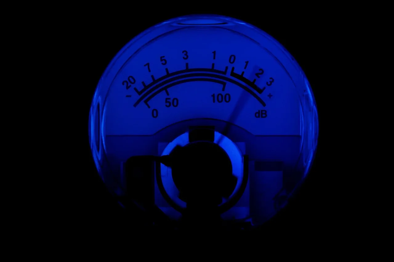 technology, instrument, advertisement, vu, by meter, db, volume, analog, needle, power, music playback, audio, music, sound, level, sound level, amplifier, scale. 3 podcast episode editing mistakes that cost US creators money