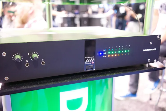 DiGiGrid IOS (with Soundtracs logo) - audio interface with built-in SoundGrind DSP server, featuring 8 mic or line inputs with preamps, 8 line outputs, 2 headphone outputs, MIDI, SPDIF, AES in & out. Funding a new podcast business: costs first, then the options